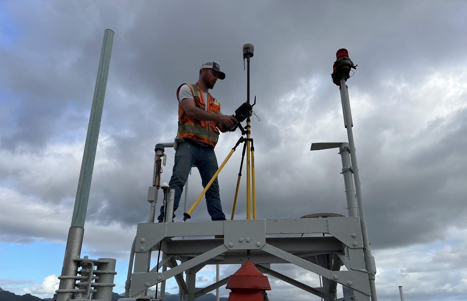 WTA surveyors at work on an instrument